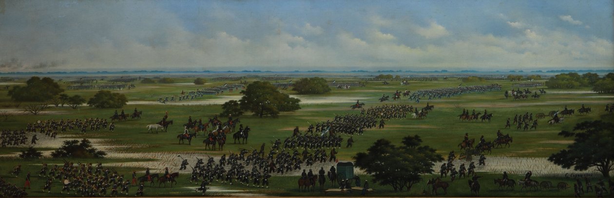 March of the Argentine Army to Take Positions for the Attack on Curupayti by Candido Lopez