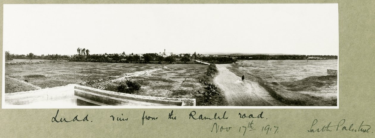 Ludd, view from the Ramleh Road, 17th November 1917 by Capt. Arthur Rhodes