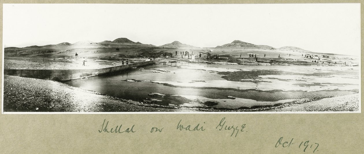 Shellal on the Wadi Guzzeh, October 1917 by Capt. Arthur Rhodes