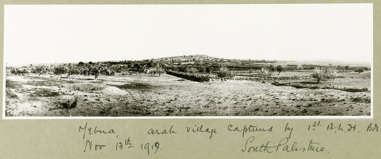 Yebna, Arab Village Captured by the 1st A.L.H. Brigade on 13th November 1917 by Capt. Arthur Rhodes