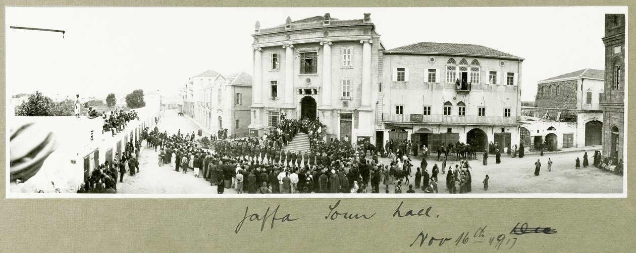 Jaffa Town Hall, 16th November 1917 by Capt. Arthur Rhodes