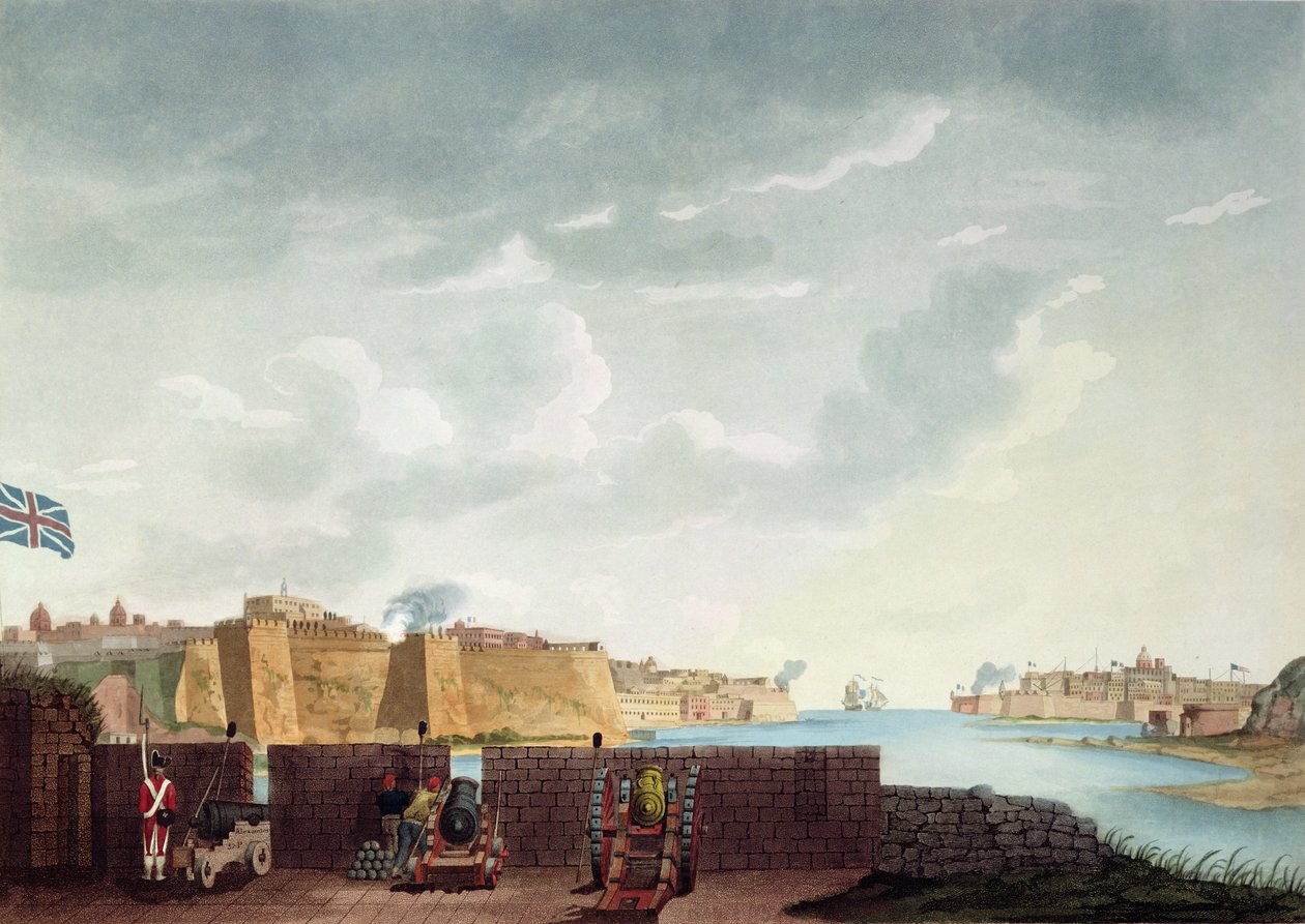 View of La Valletta during the siege of 1800 by Captain James Weir