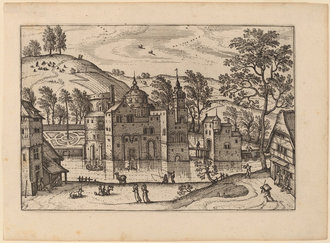 Castle with a Moat by Carel Collaert