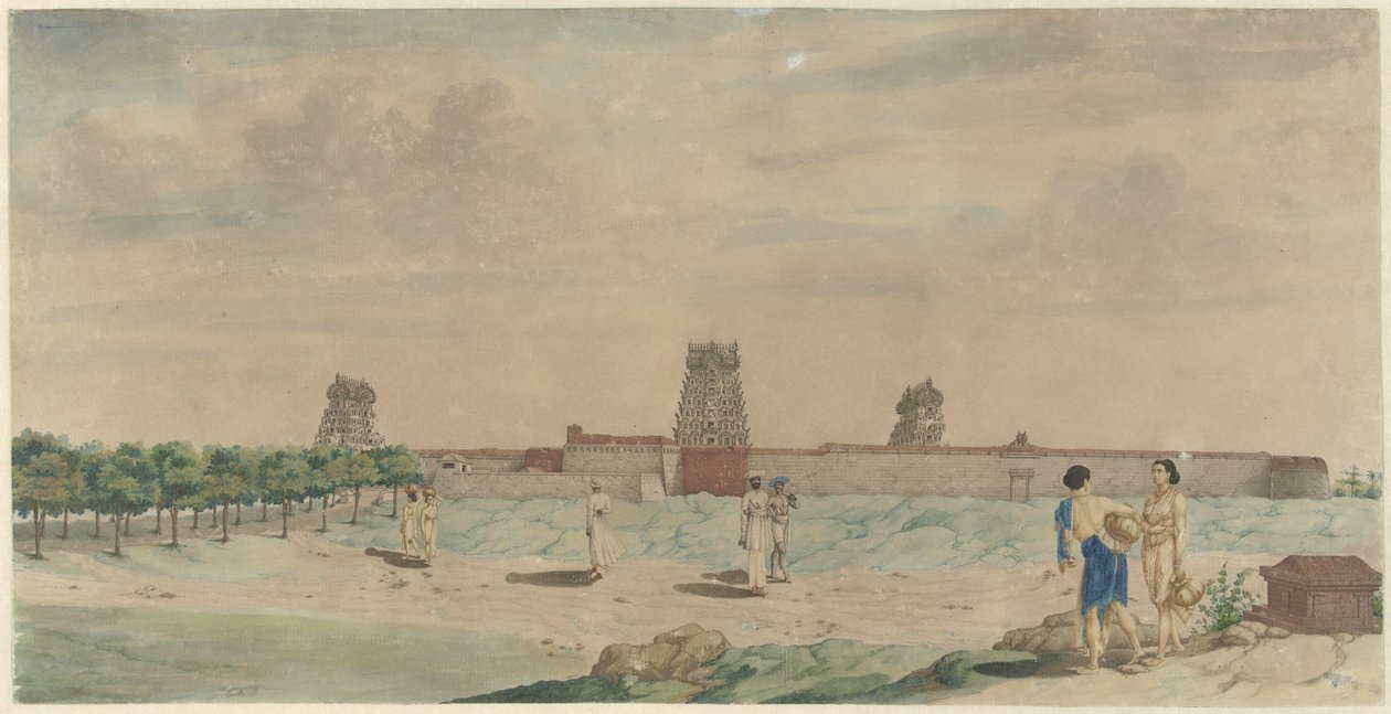 The Great Pagoda at Chalembron, India by Carel Frederik Reimer