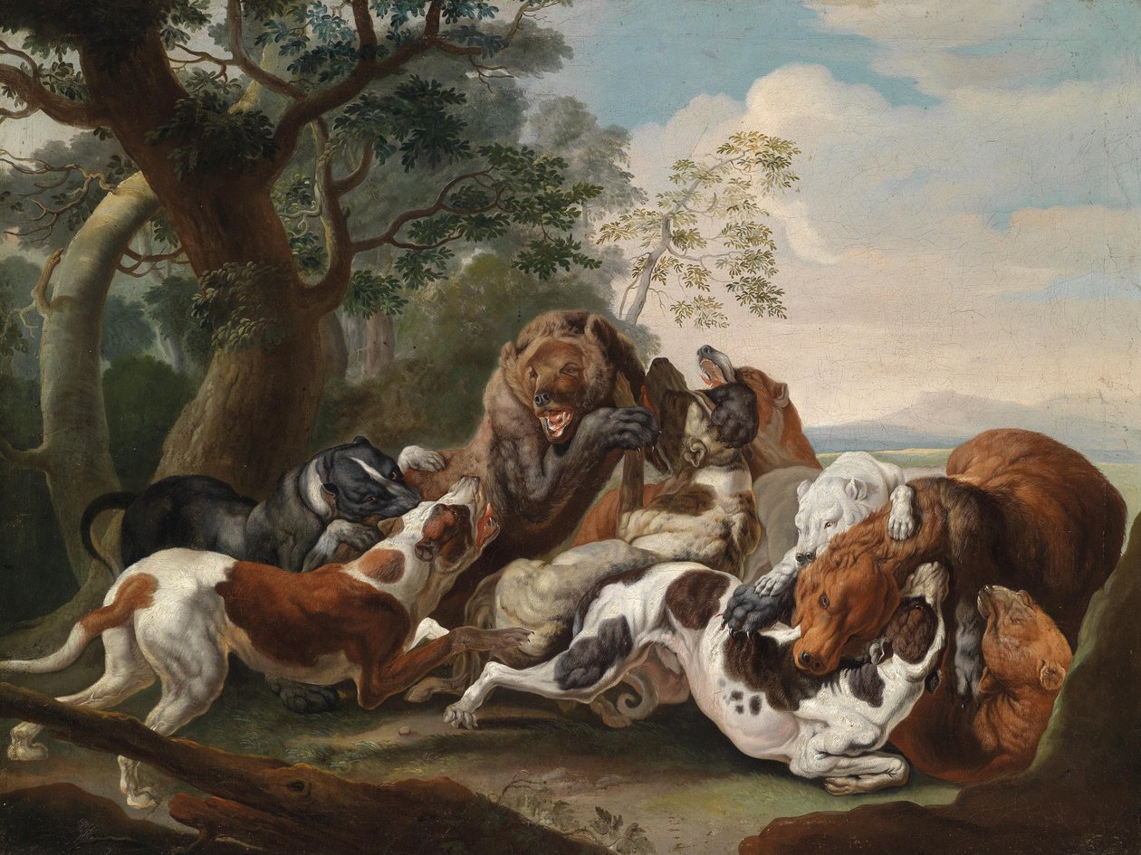 Bear Hunt by Carl Borromaus Andreas Ruthart