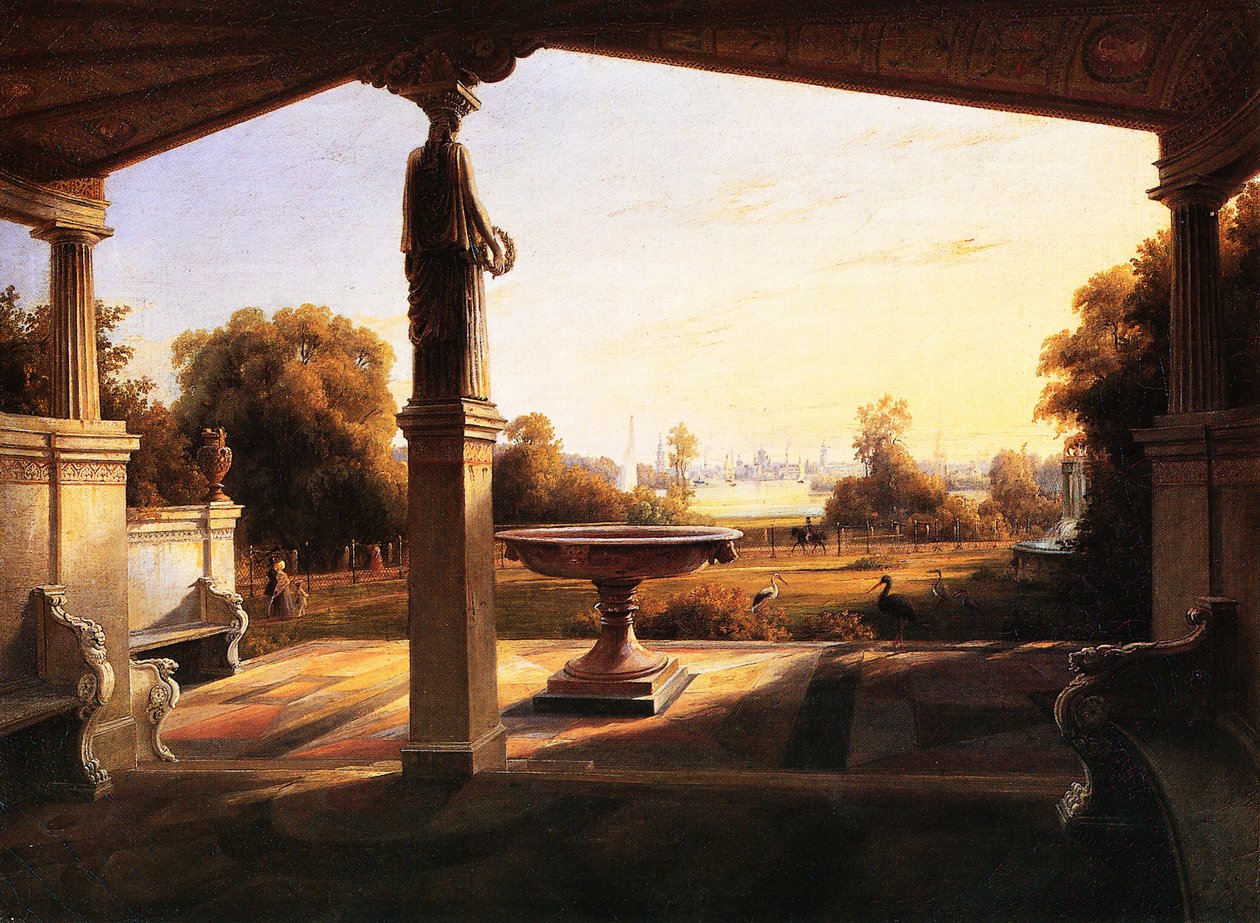 View from the Stibadium in Klein-Glienicke Park to Potsdam by Carl Daniel Freydanck