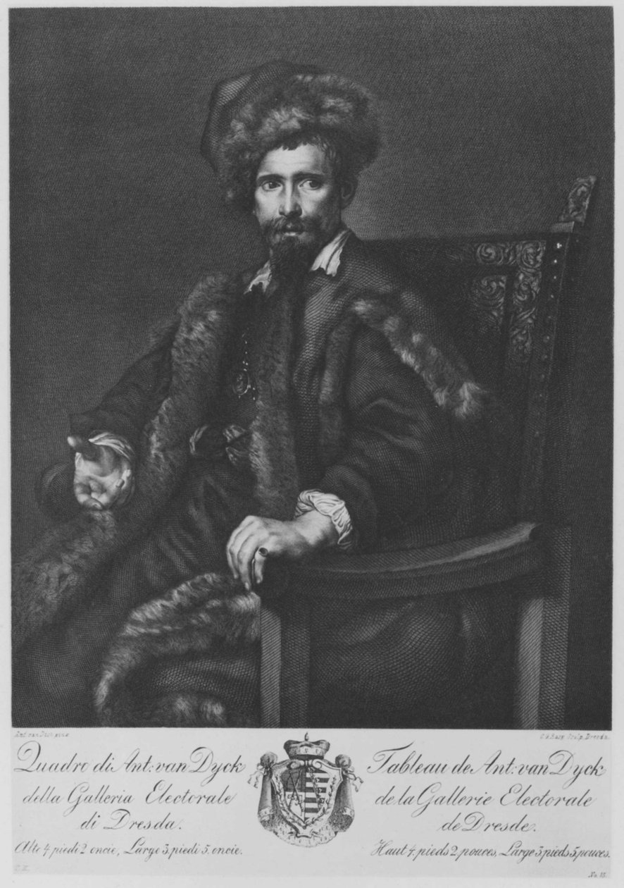 Portrait of a Gentleman in Fur (Prince Rhodokanakis-Giustiniani of Chios) by Carl Gottlieb Rasp