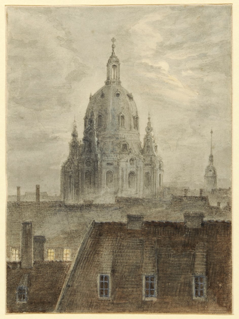 The Frauenkirche in Dresden by Carl Gustav Carus