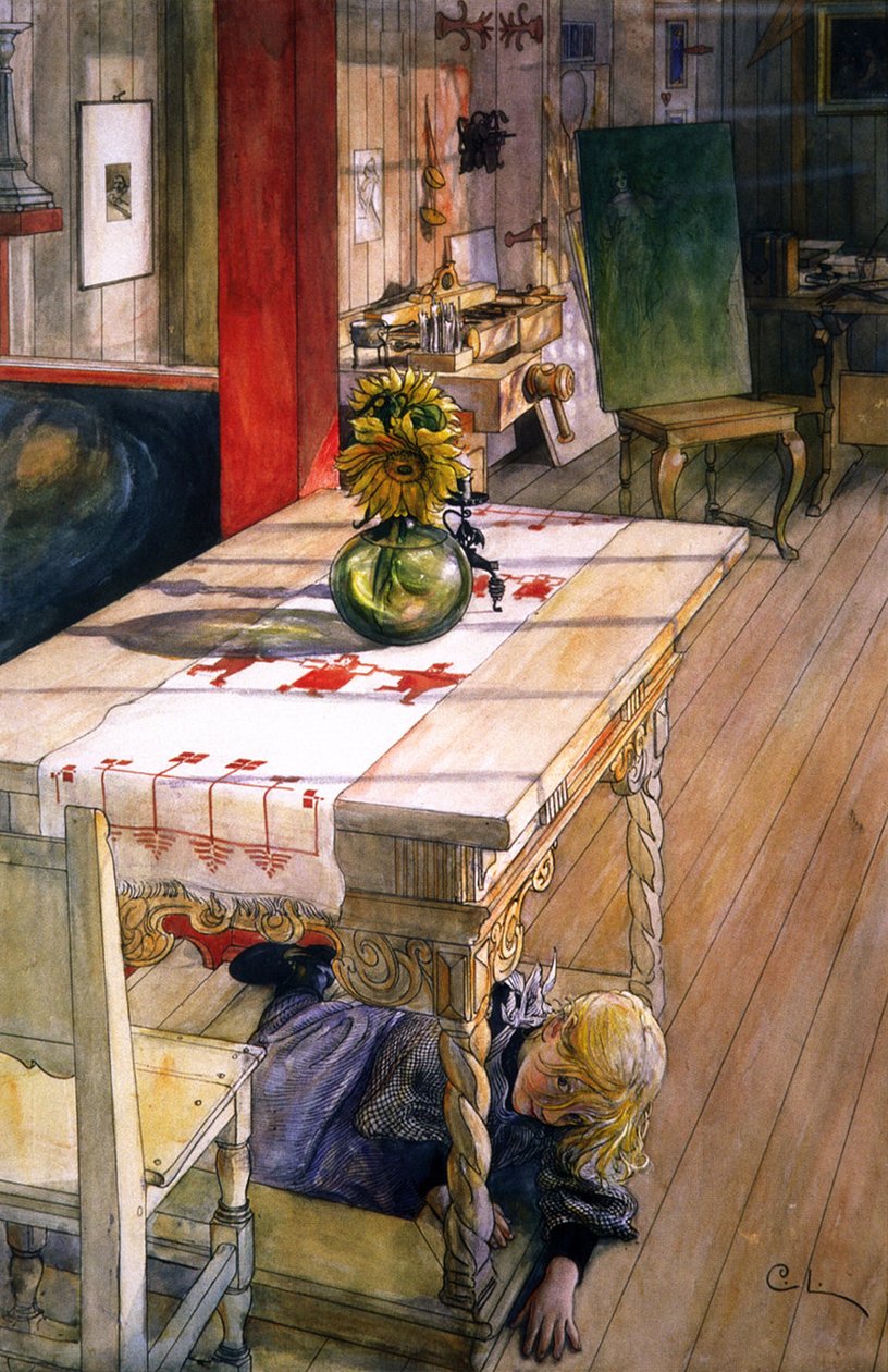 Hide and Seek by Carl Larsson