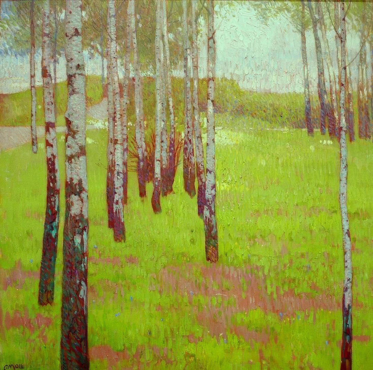 Birch Forest by Carl Moll