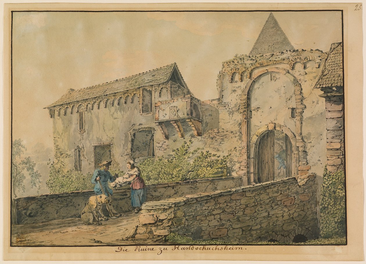 Ruin of the Tiefburg at Handschuhsheim by Carl Philipp Fohr