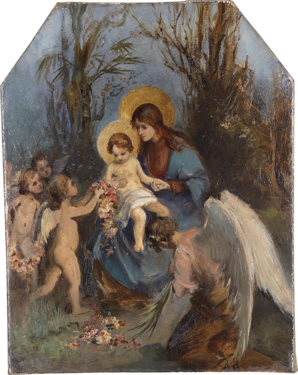 A Wreath of Flowers for the Christ Child by Carl Rahl