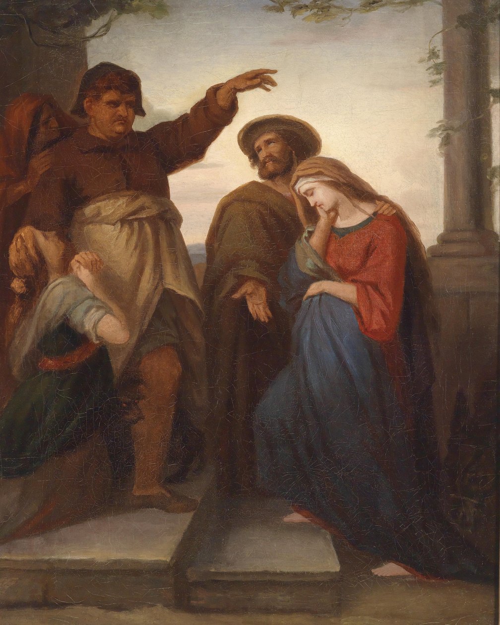 Joseph and Mary Seeking Shelter by Carl Rahl