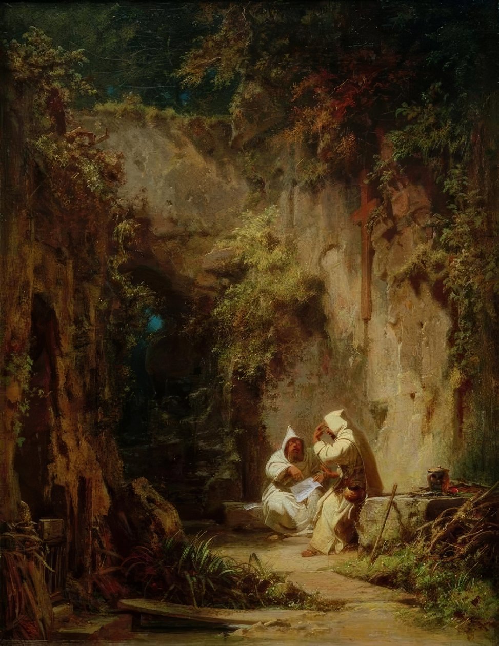 Disputing Monks by Carl Spitzweg