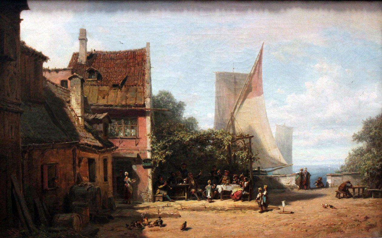 Old Tavern Near Starnberger See by Carl Spitzweg