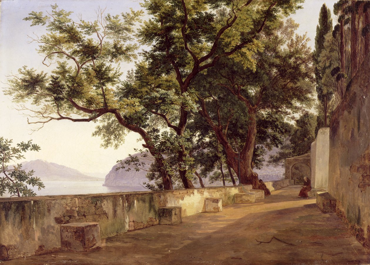 Garden of the Capuchin Friars, near Sorrento by Carl Wilhelm Goetzloff