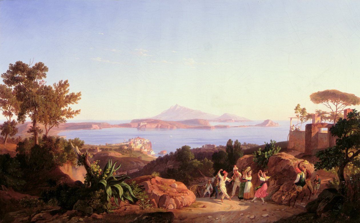 View of the Gulf of Pozzuoli with Mount Solfatara, c.1830 by Carl Wilhelm Goetzloff