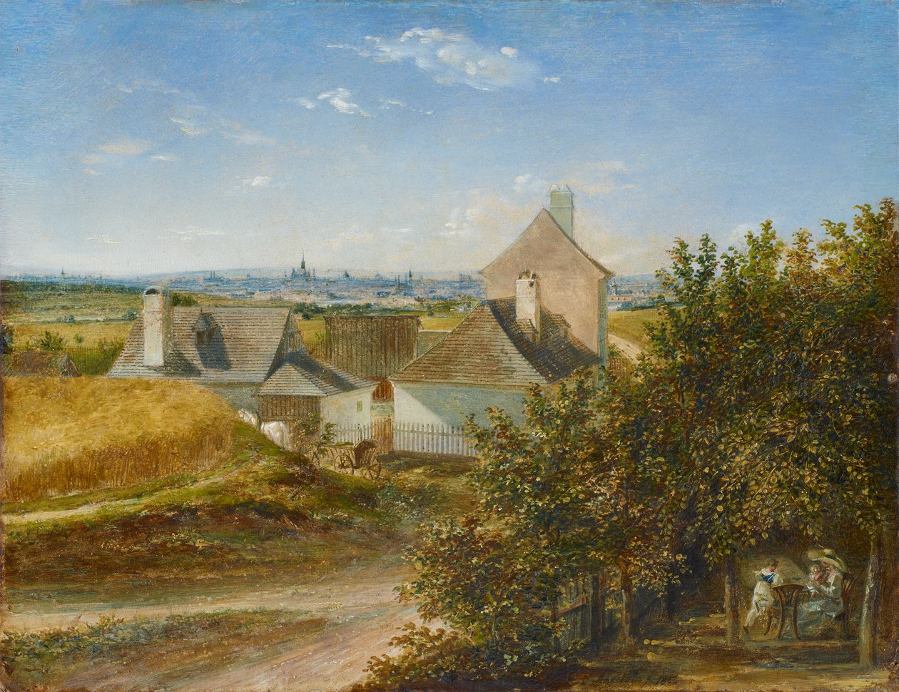 View of Vienna from Grinzing by Carl Agricola