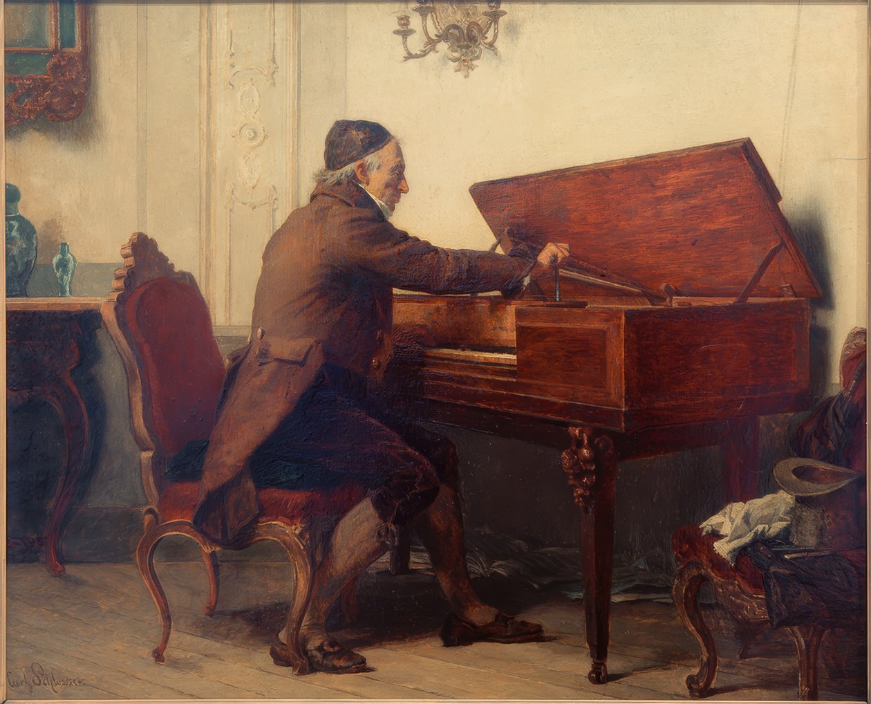 Man at the Square Piano by Carl Bernhard Schlösser