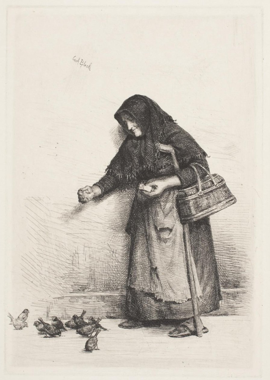 The Woman with the Sparrows by Carl Bloch