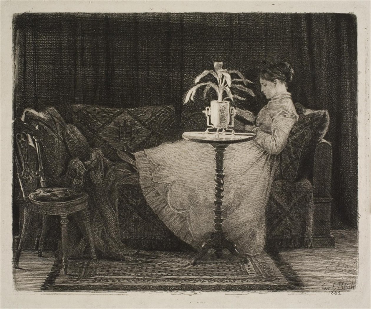 Reading Lady by Carl Bloch