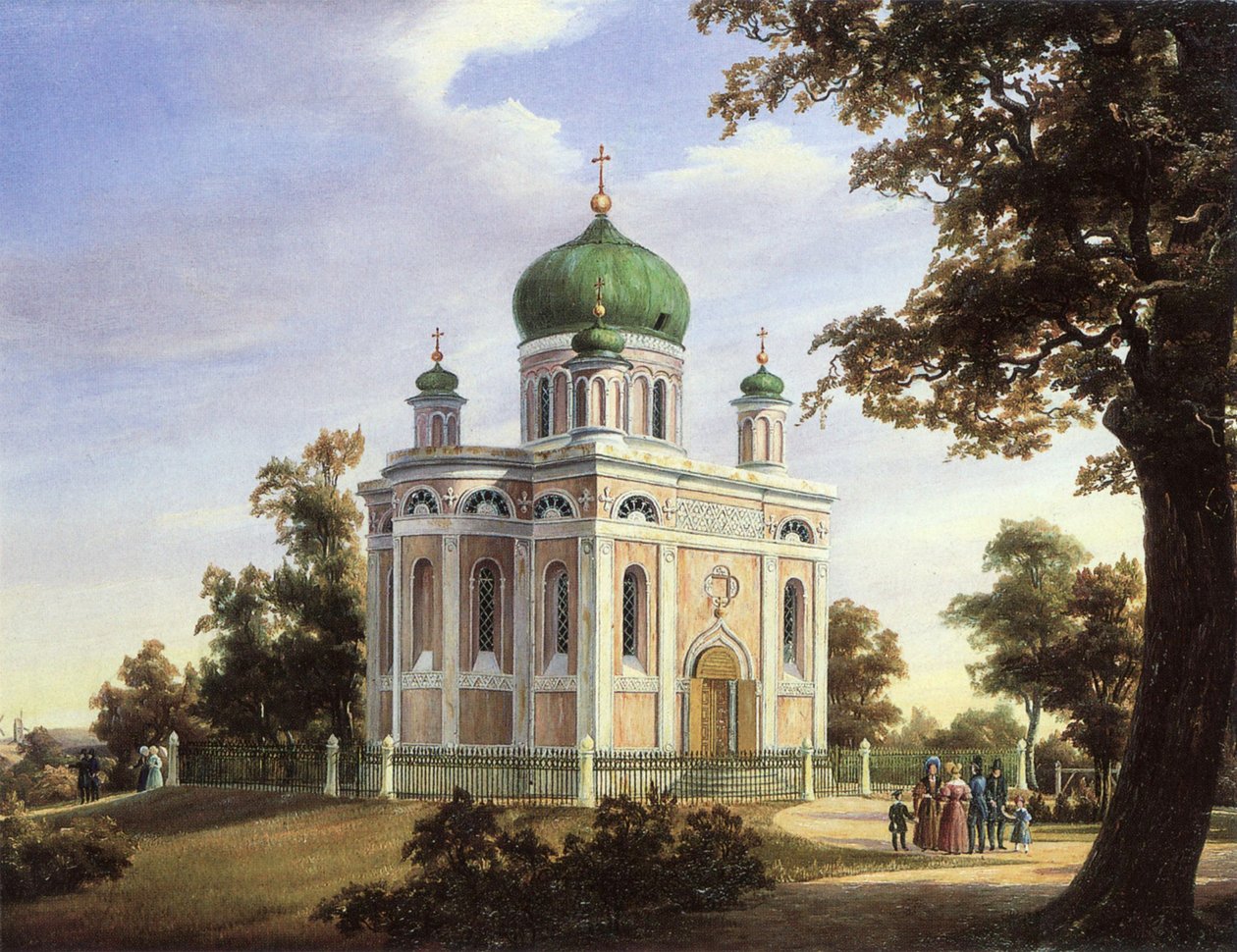 Alexander Nevsky Church at Potsdam, 1838 by Carl Daniel Freydanck