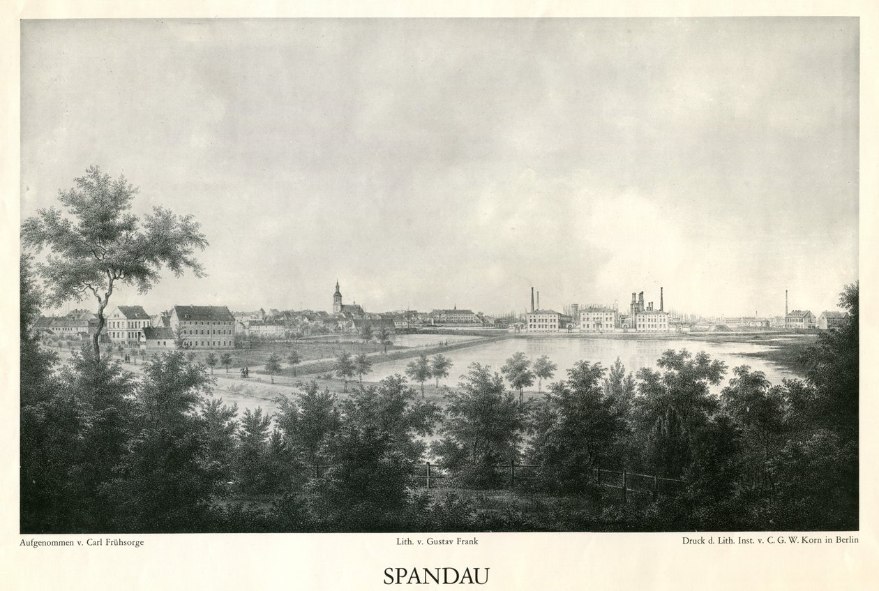 City View of Spandau around 1860 by Carl Frühsorge