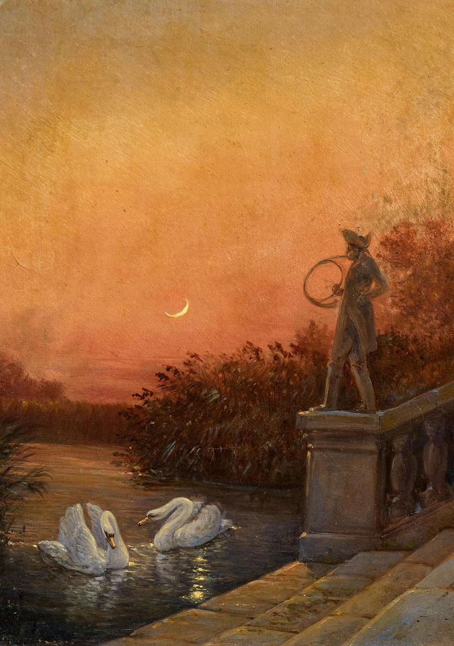Dawn near Moritzburg Castle by Carl Gustav Carus