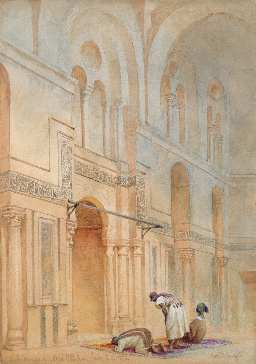 In the Mosque of Sultan Allahoon, Cairo by Carl Haag
