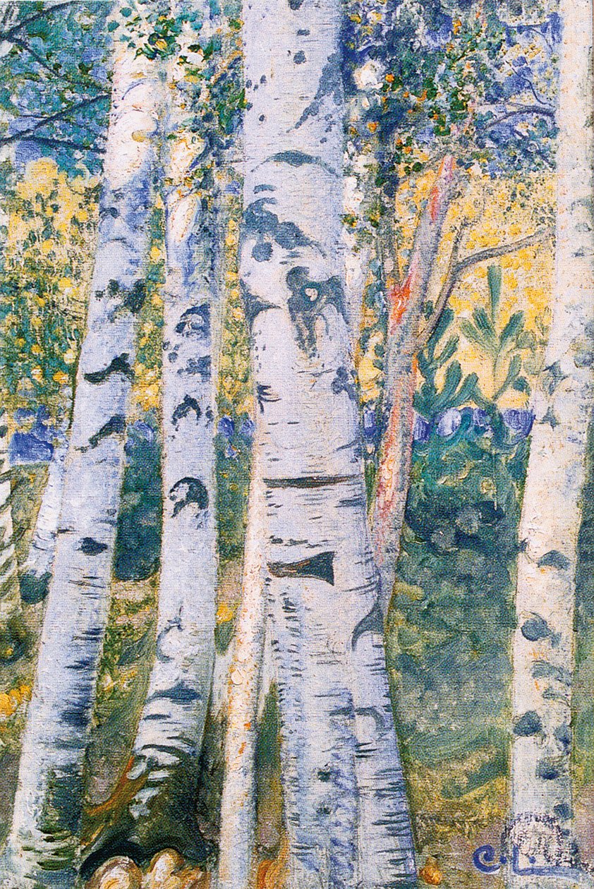 Birch Trees by Carl Larsson