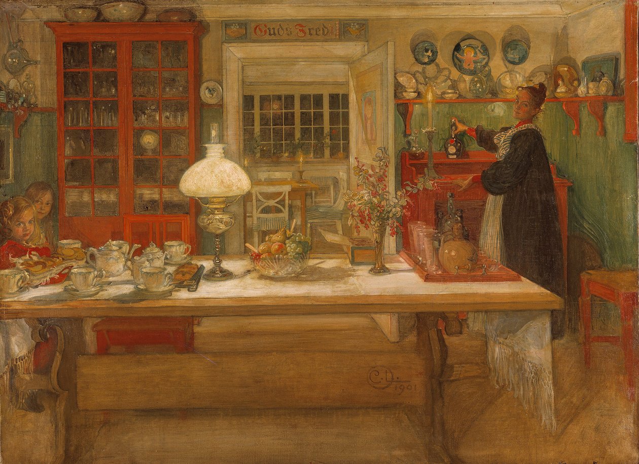 Getting Ready for a Game, 1901 by Carl Larsson