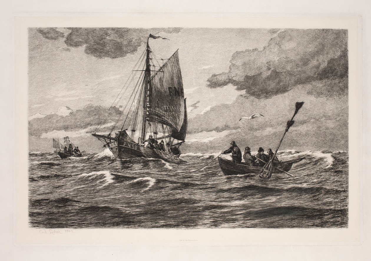 Fishermen at Sea by Carl Locher