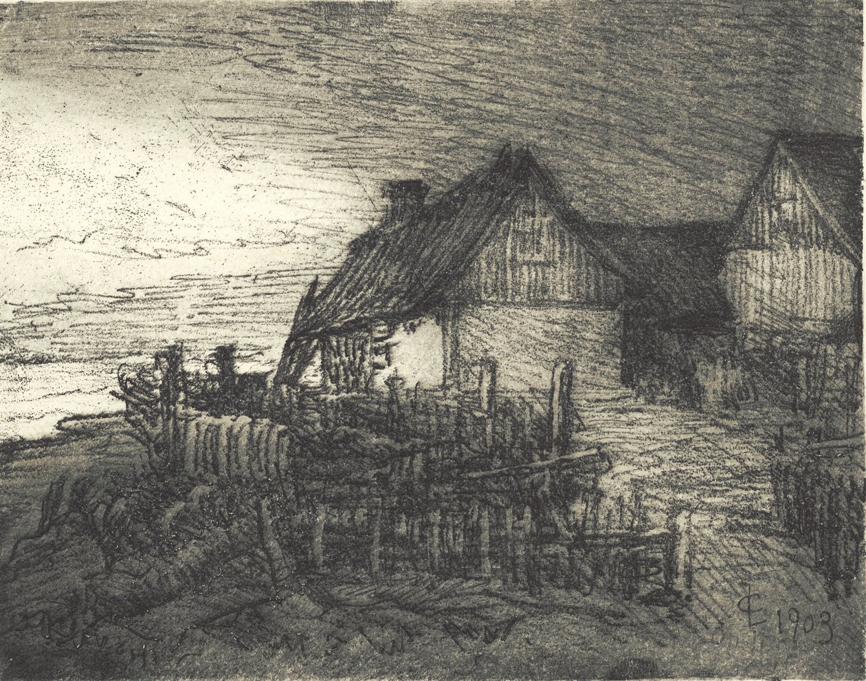 Houses in Tisvilde by Carl Locher