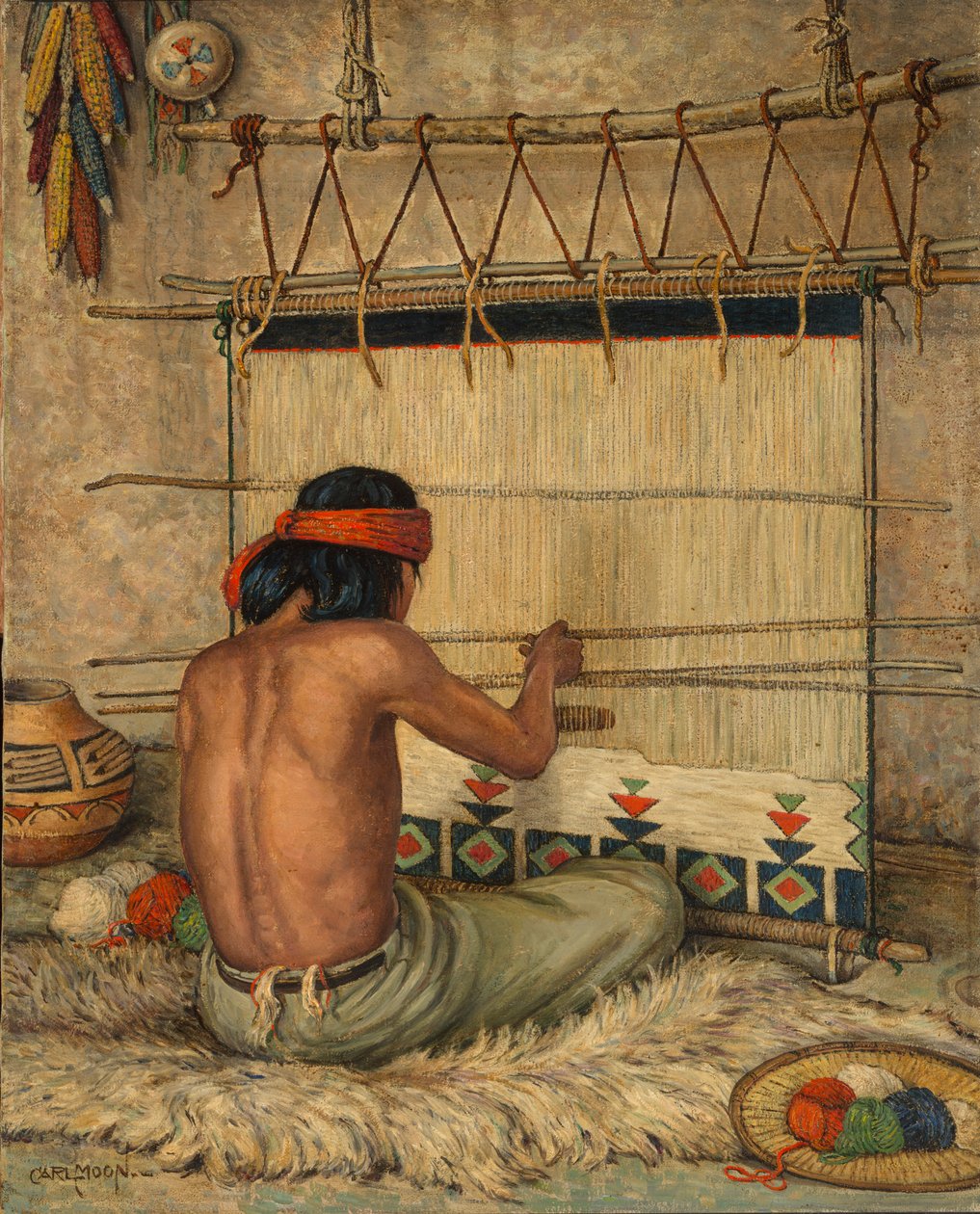 Hopi Weaver by Carl Moon