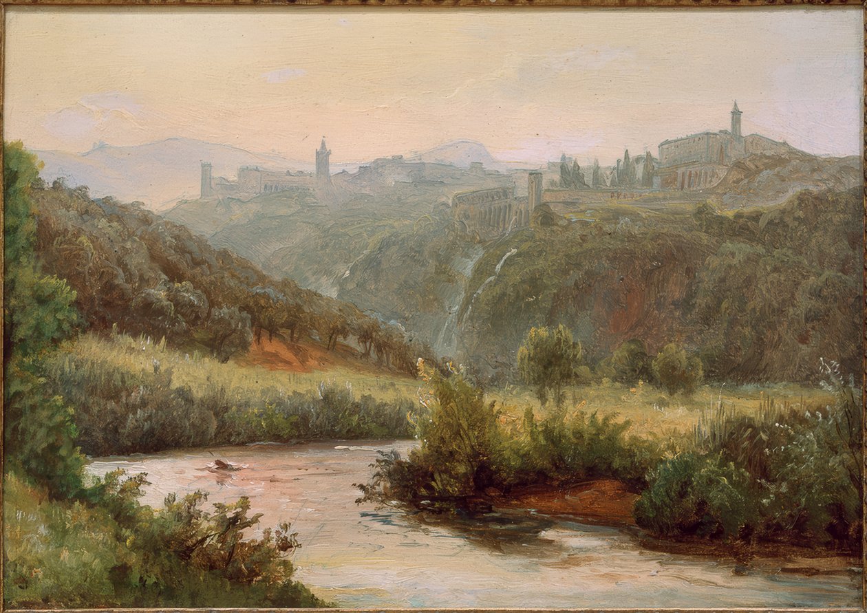 View of Tivoli and the Waterfalls by Carl Morgenstern