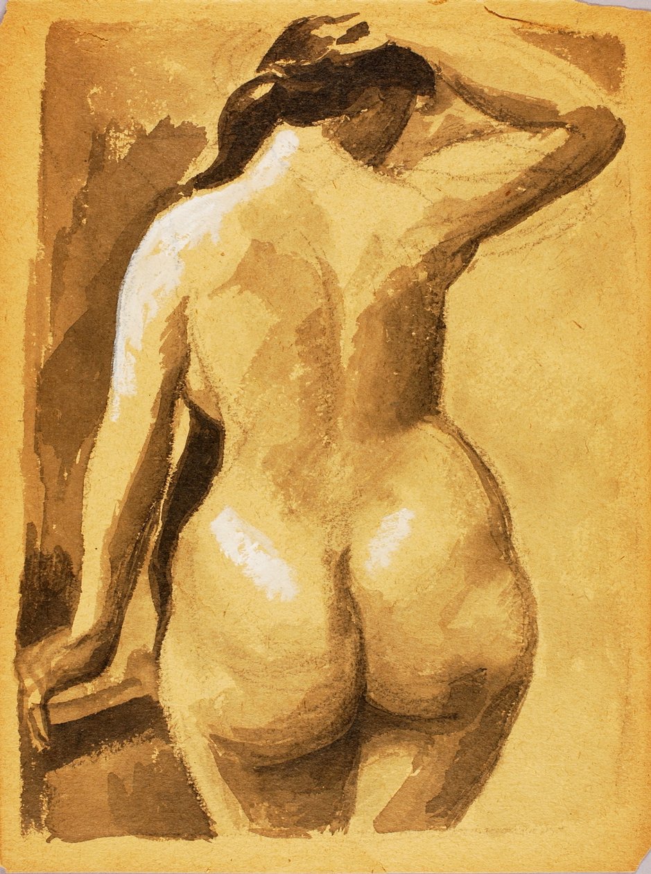 Back View of Female Nude by Carl Newman