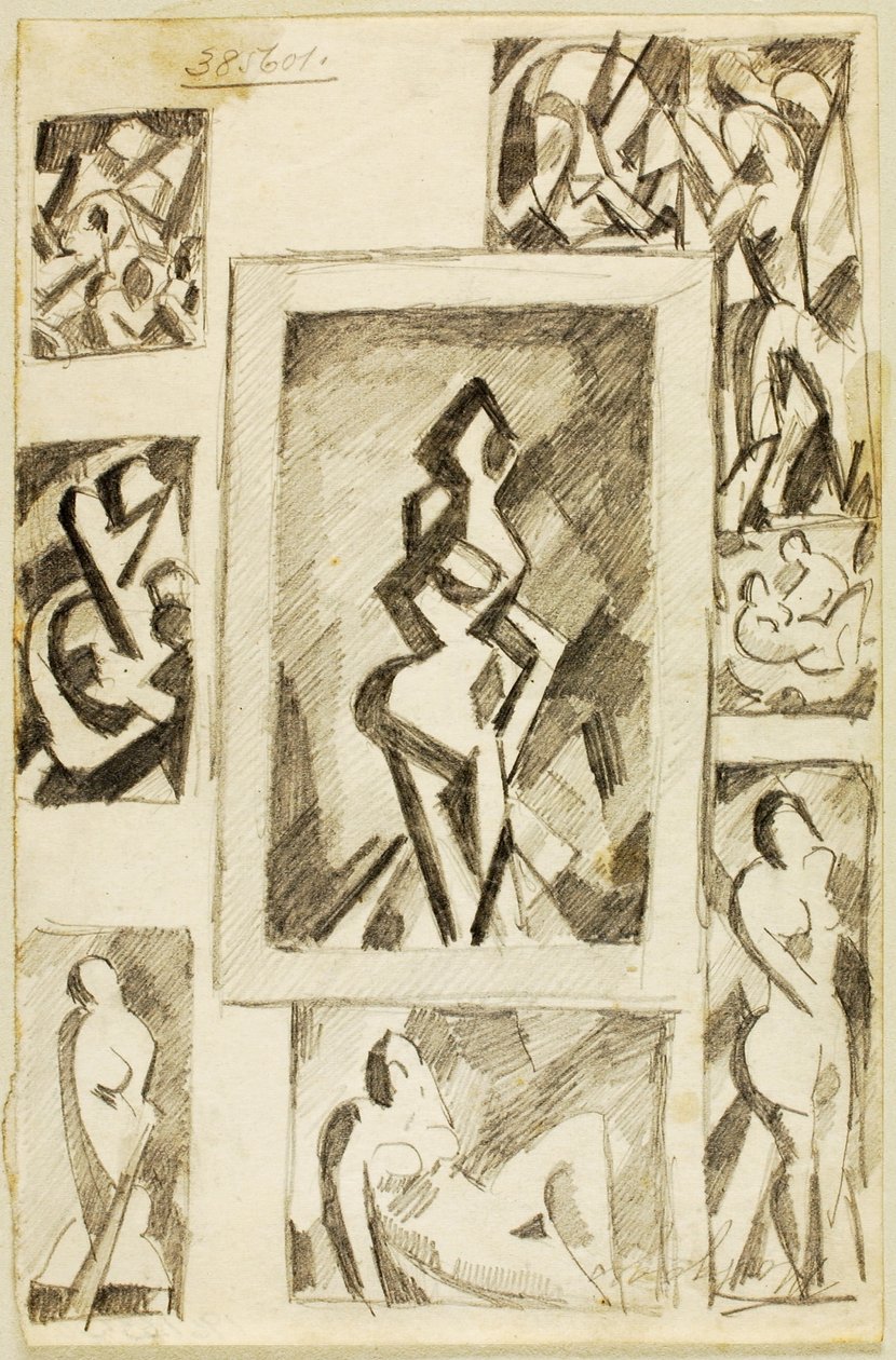 Group of Abstract Nudes by Carl Newman