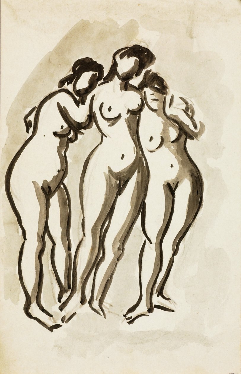 Group of Three Female Nudes by Carl Newman