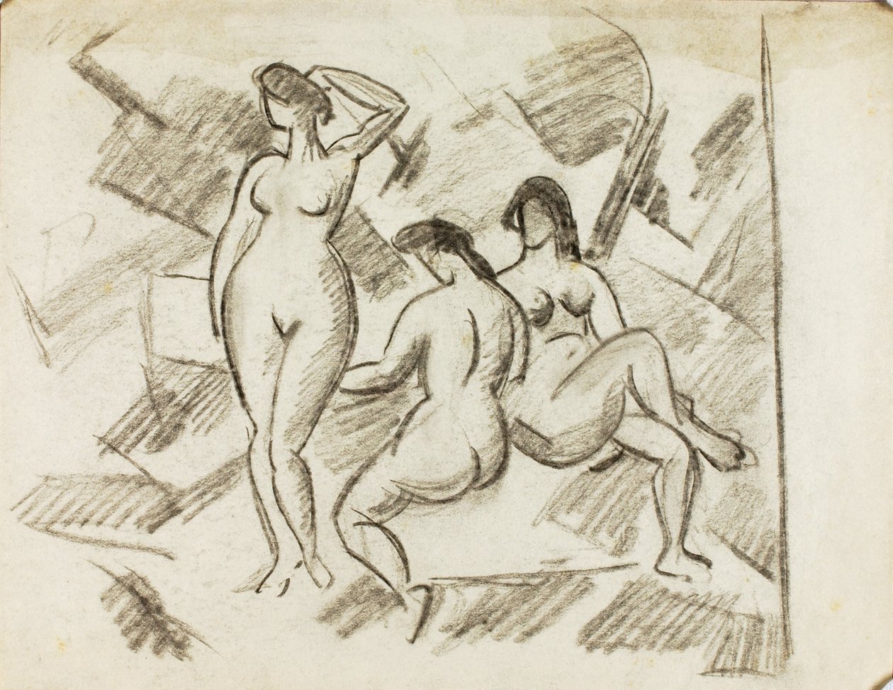 Group of Three Female Nudes by Carl Newman