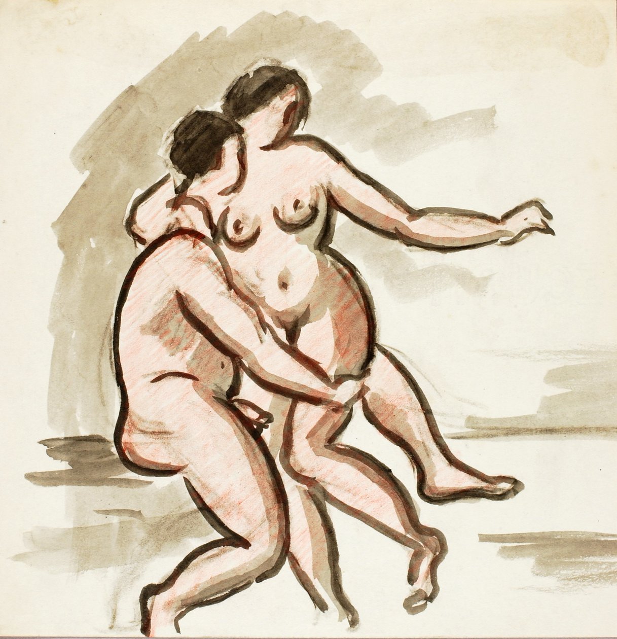 Male and Female Nude by Carl Newman