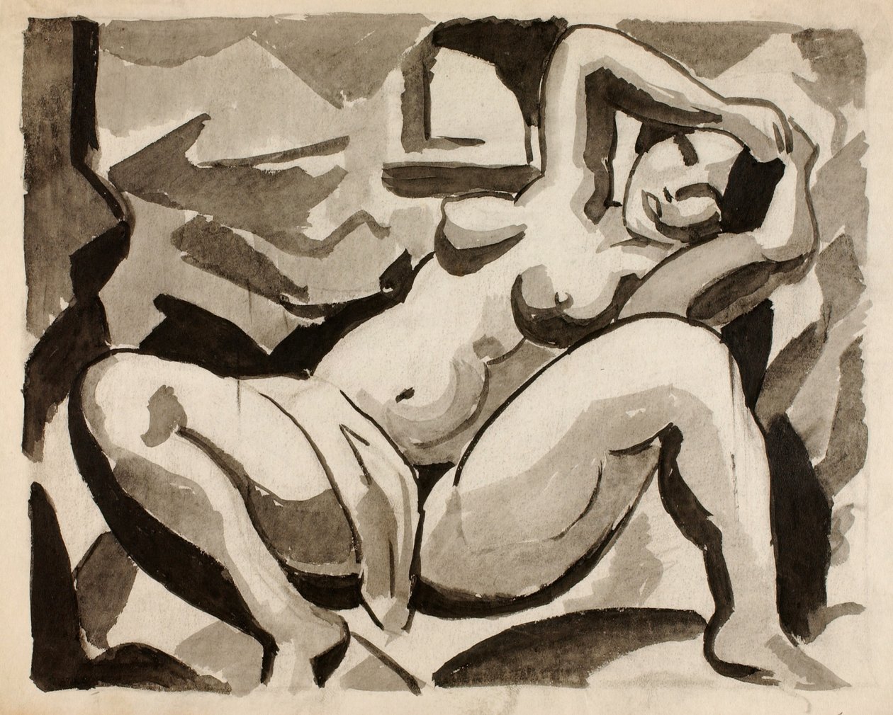 Reclining Female Nude by Carl Newman