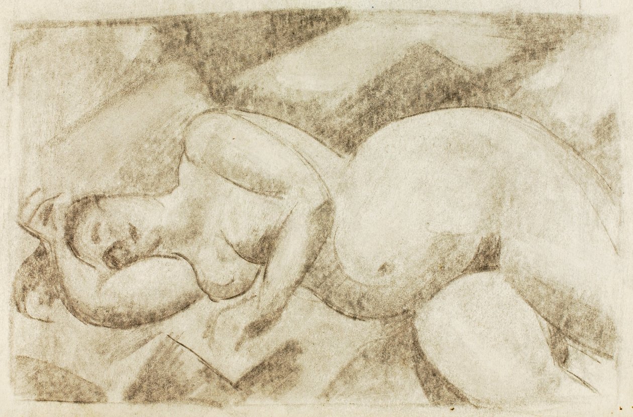 Reclining Female Nude by Carl Newman