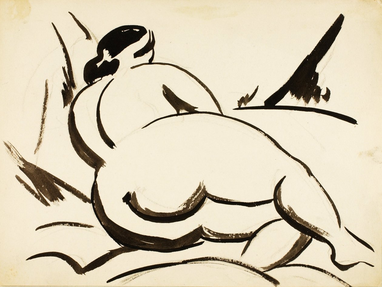 Reclining Female Nude by Carl Newman