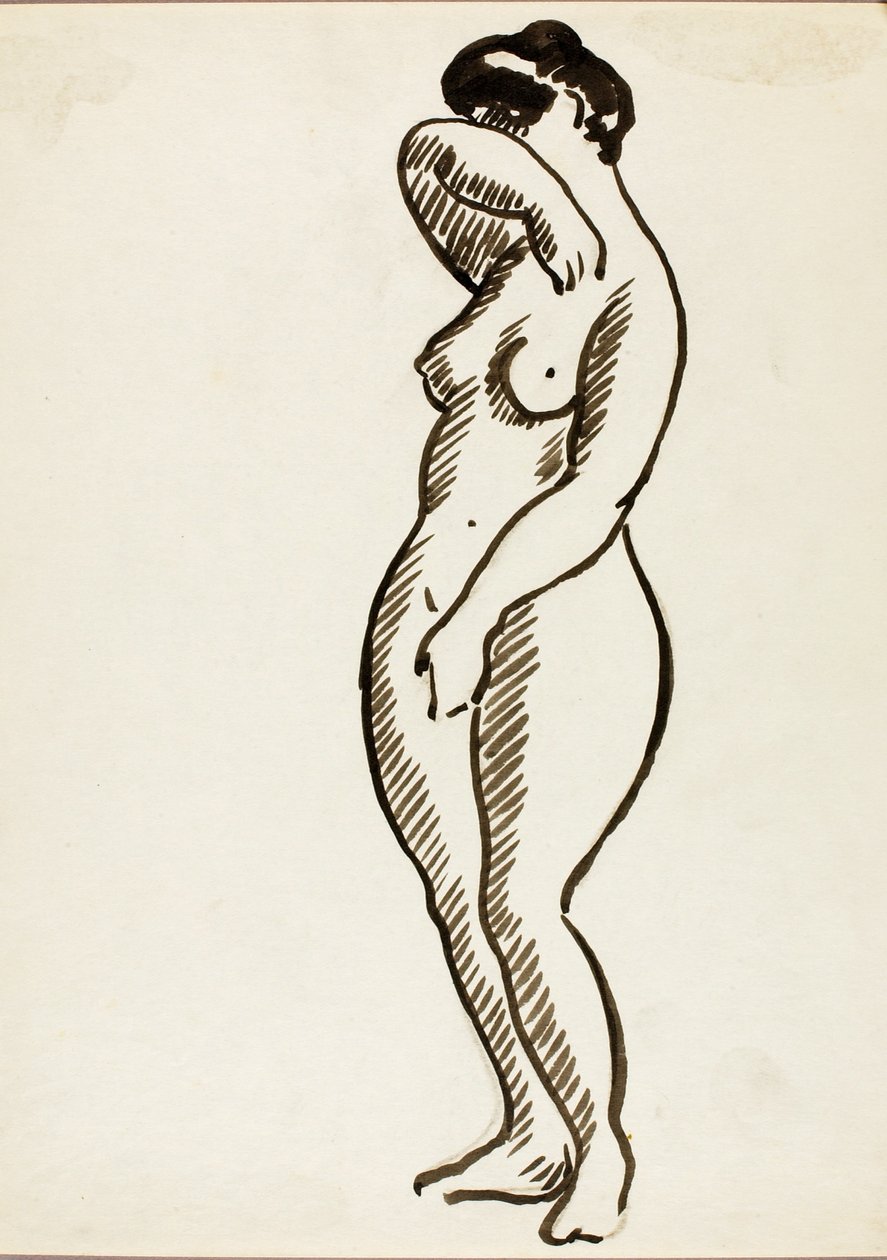 Standing Female Nude by Carl Newman