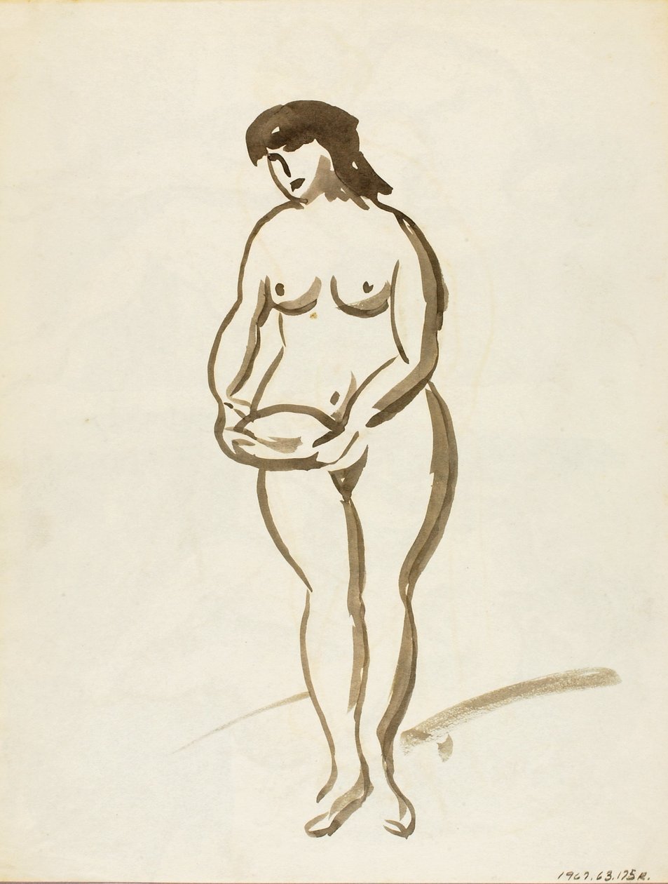 Standing Female Nude by Carl Newman