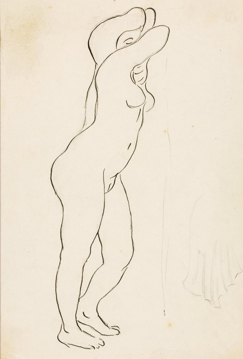 Standing Female Nude by Carl Newman