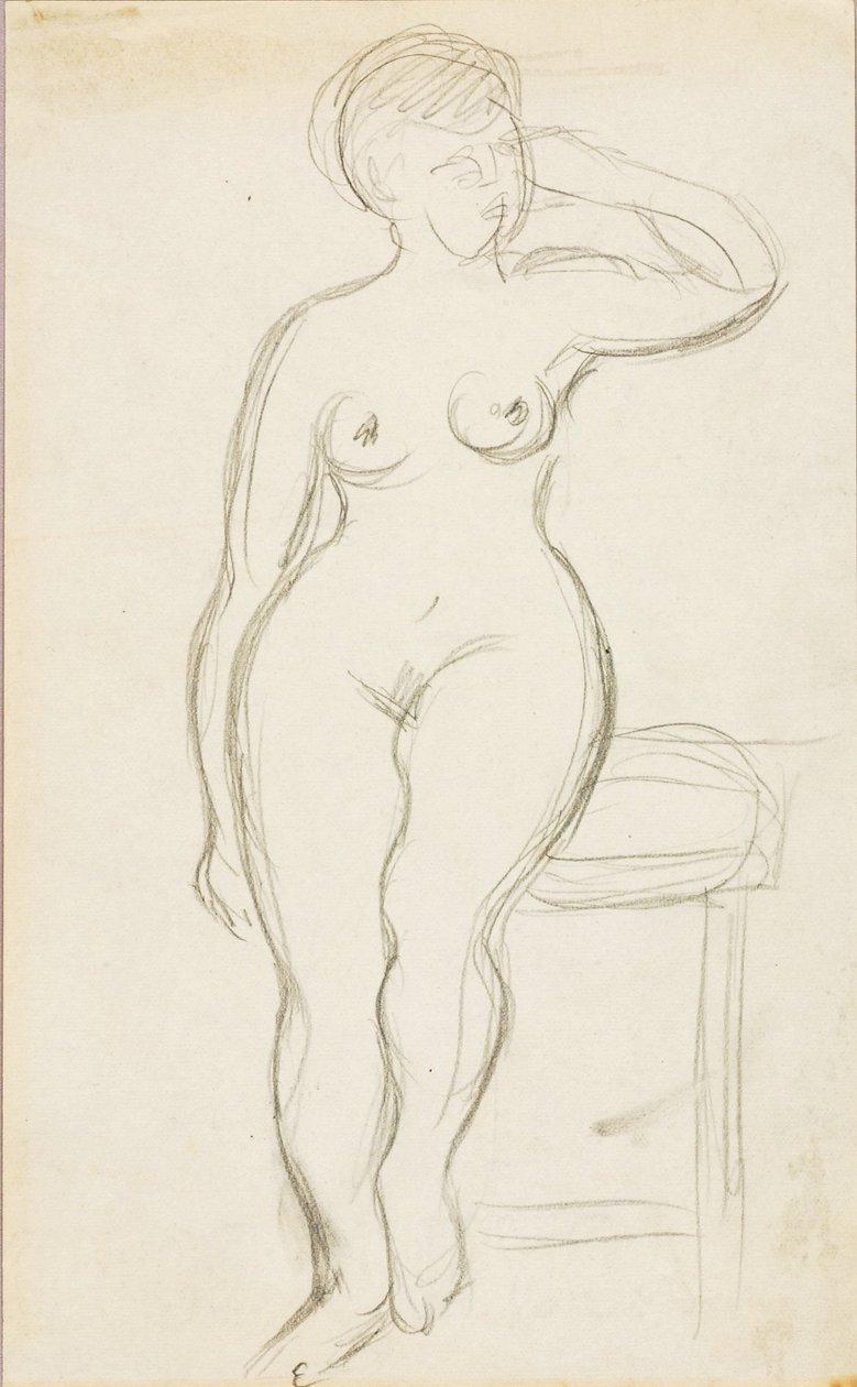 Standing Female Nude by Carl Newman