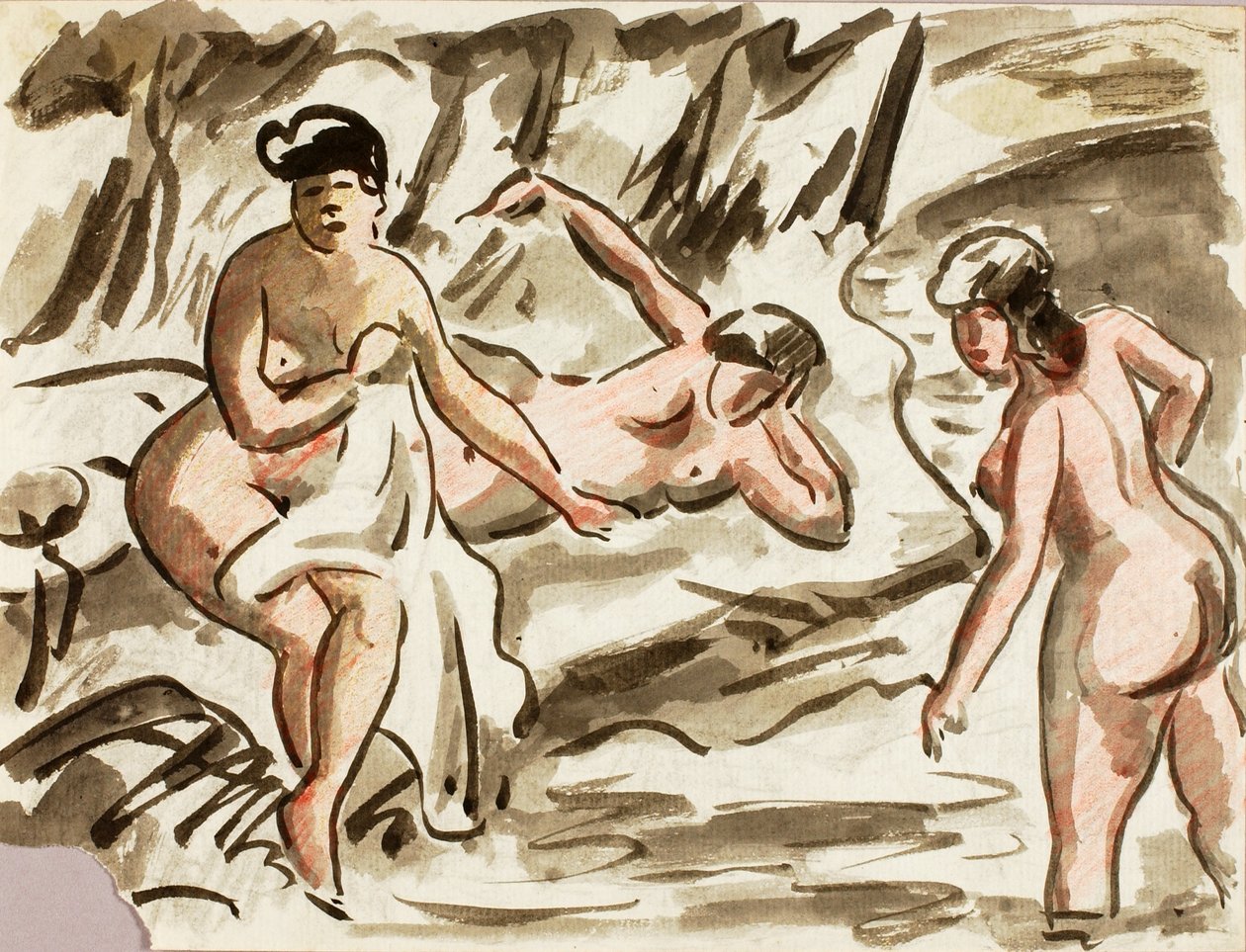 Three Female Nudes by Carl Newman