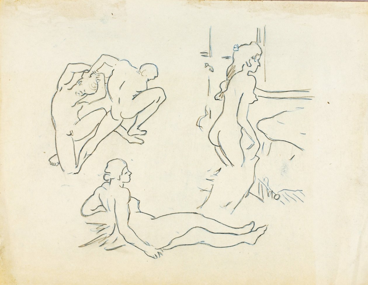 Three Figure Studies by Carl Newman