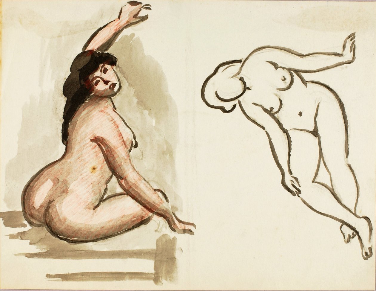 Two Female Nudes by Carl Newman